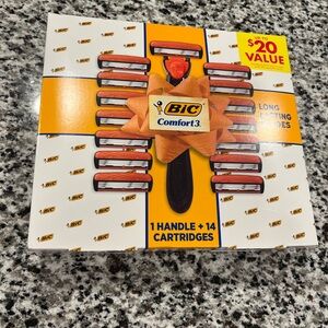 BIC Comfort3 Men's Razor with Orange and Black Handle